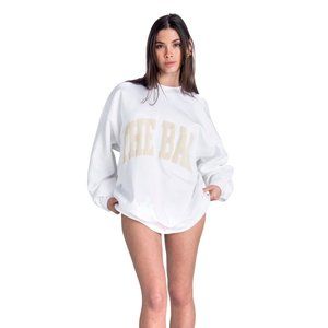 The Bar Varsity Sweatshirt - White Cream XL